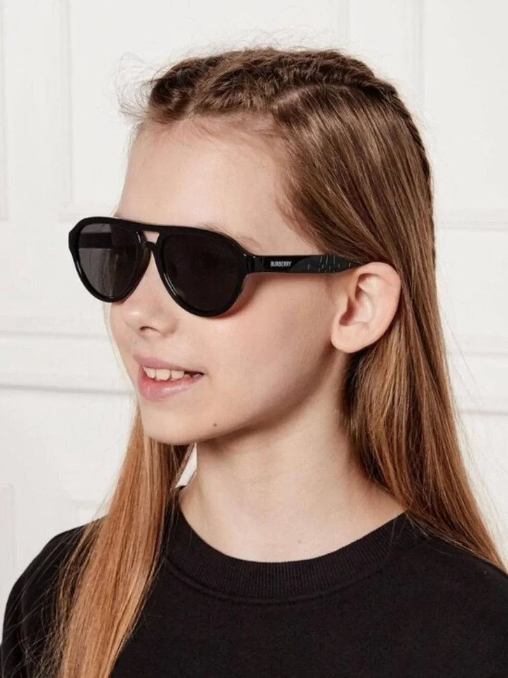 Burberry Kids JB4005U 418187 Aviator Sunglasses - Red/Dark Grey